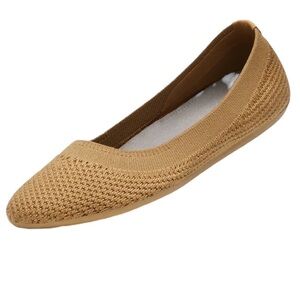Allbirds Women's Tree Breezer Tan Flats with ballet slip on Size 9